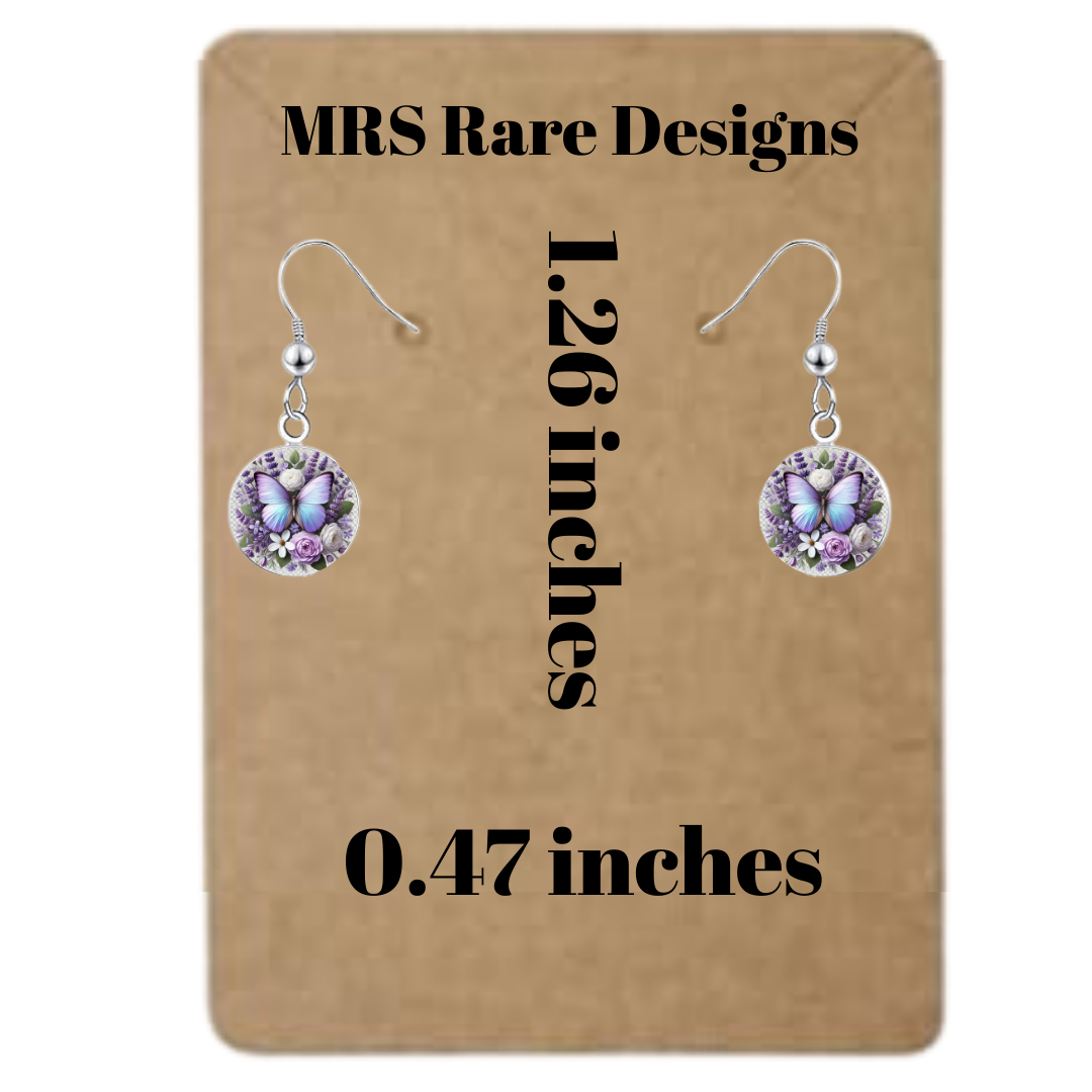 π¦ Lavender Whimsy Butterfly Earrings