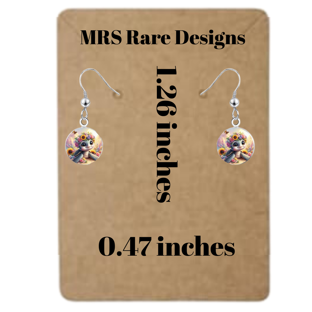 π» Sunflower Turtle Cutie Earrings