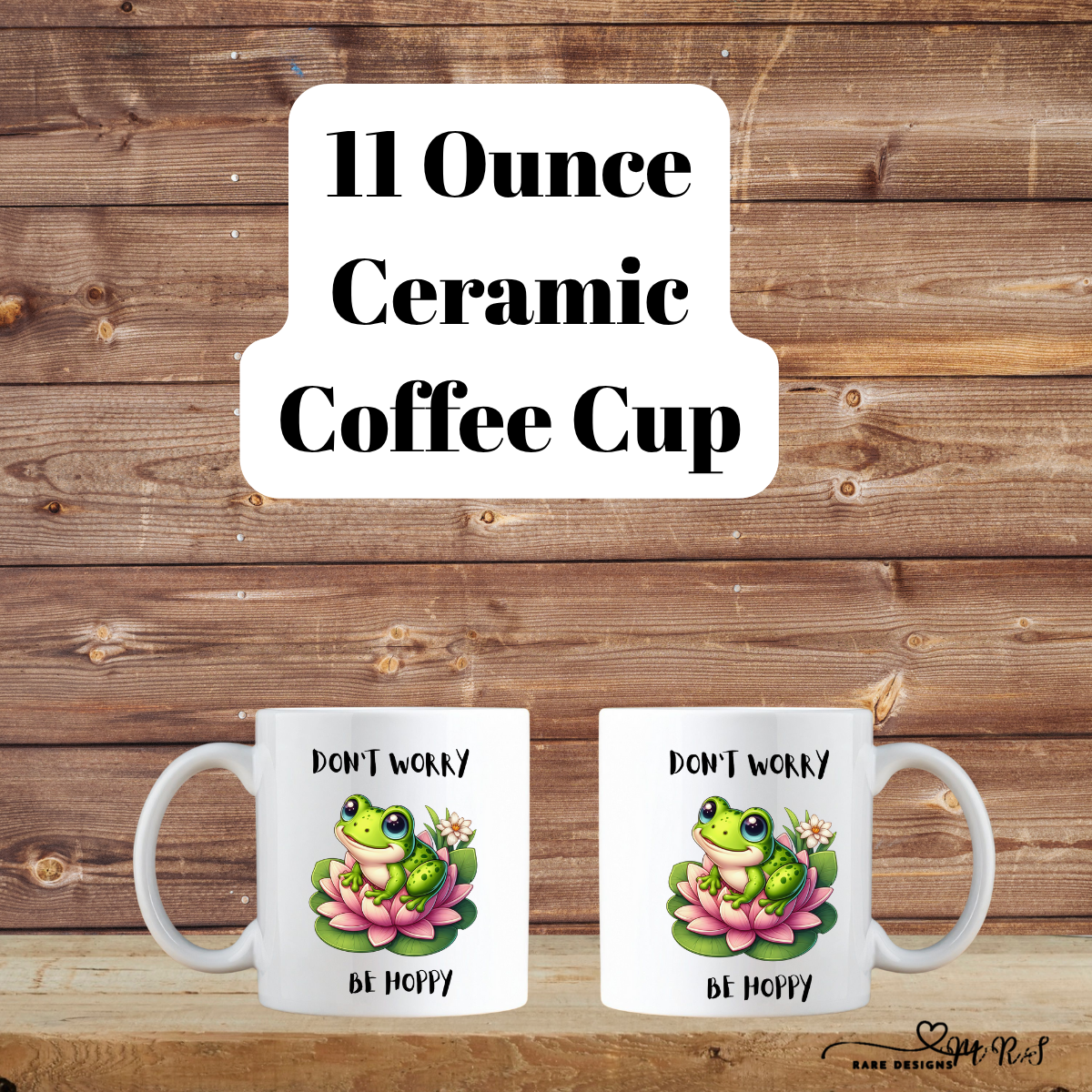 Be Hoppy Frog Mug Collection – 11oz Ceramic Coffee Cups