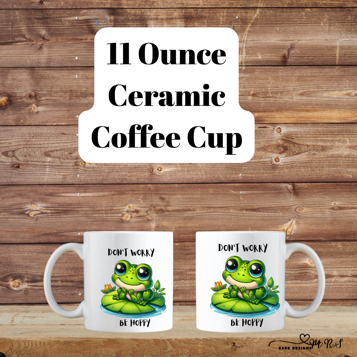 Be Hoppy Frog Mug Collection – 11oz Ceramic Coffee Cups