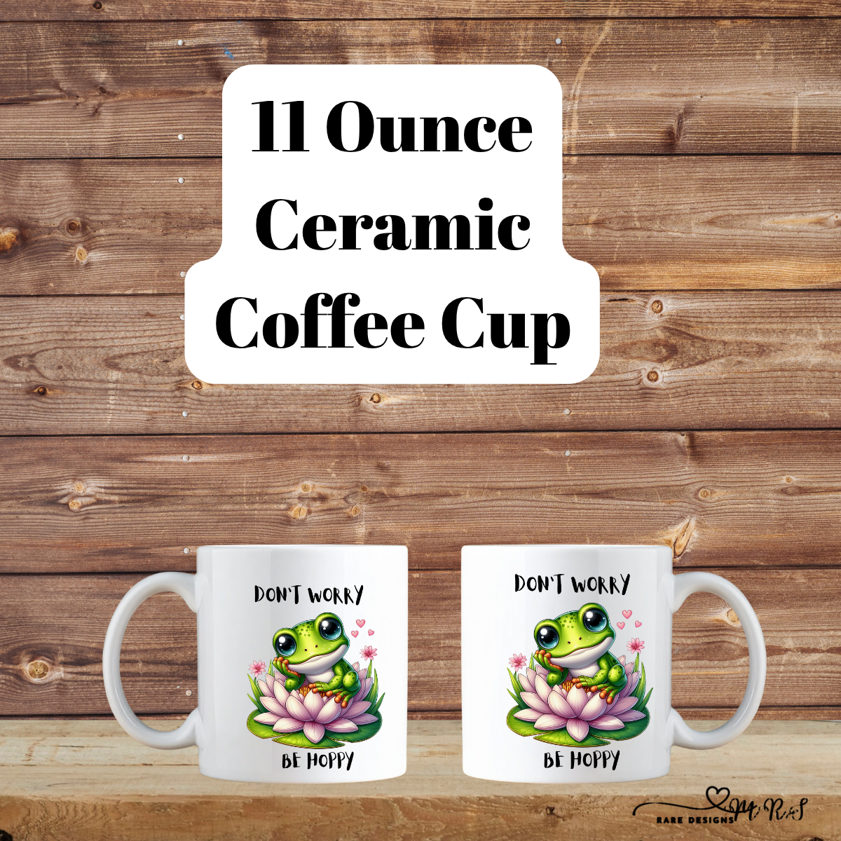 Be Hoppy Frog Mug Collection – 11oz Ceramic Coffee Cups