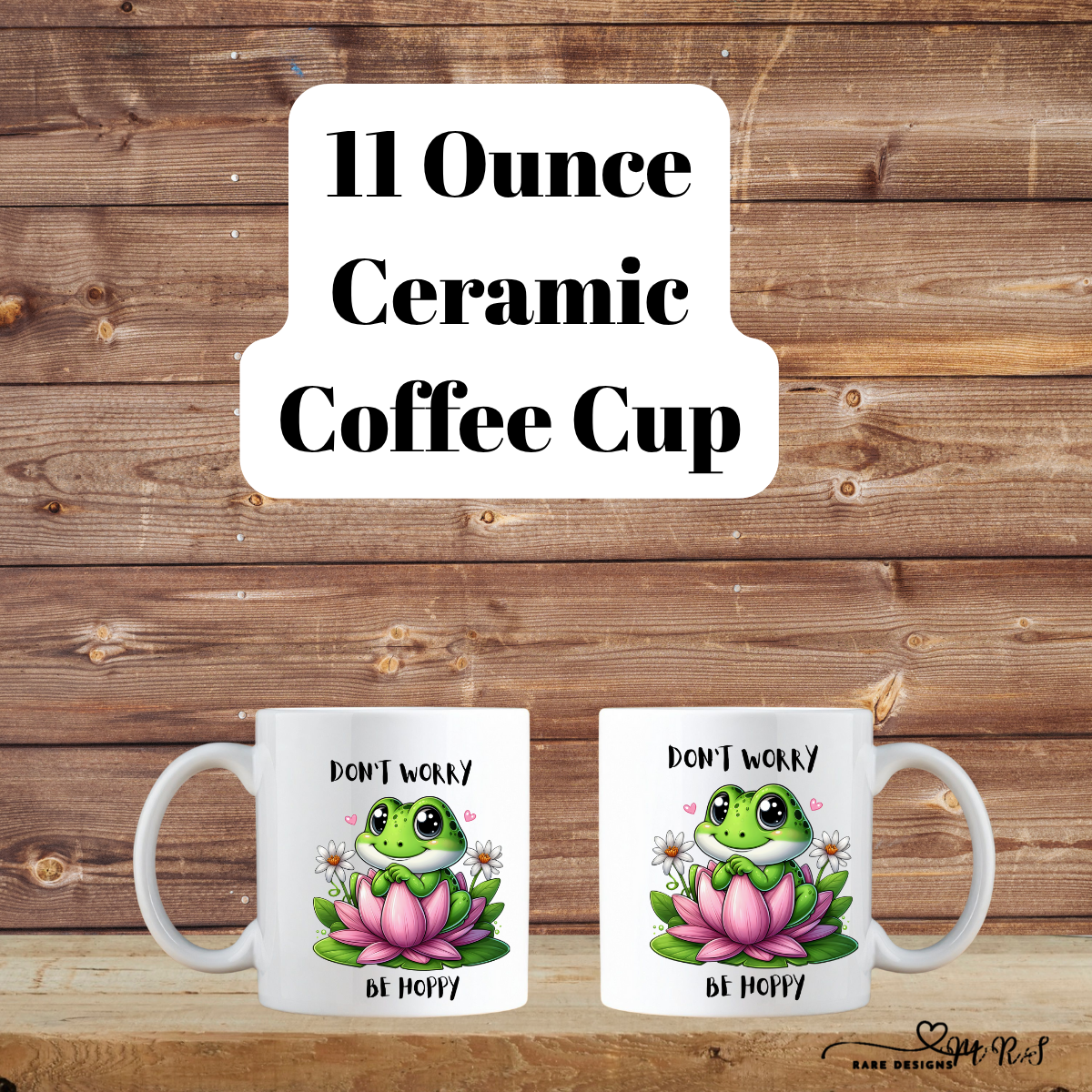 Be Hoppy Frog Mug Collection – 11oz Ceramic Coffee Cups
