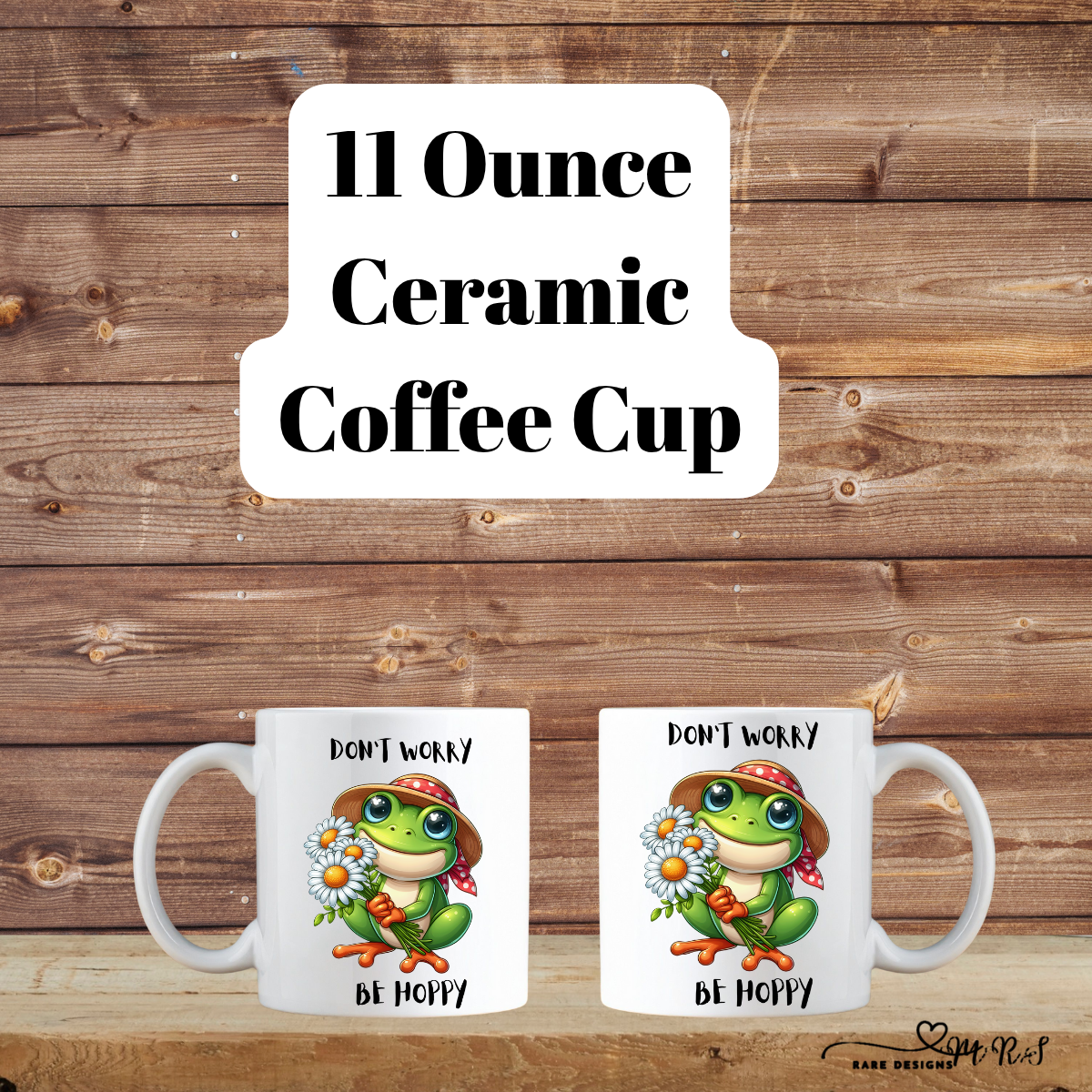 Be Hoppy Frog Mug Collection – 11oz Ceramic Coffee Cups