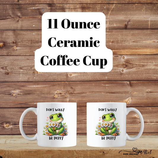 Be Hoppy Frog Mug Collection – 11oz Ceramic Coffee Cups