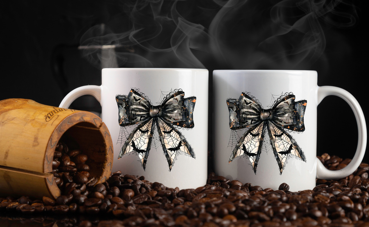 Hauntingly Chic Bow Mug Collection – Halloween Edition
