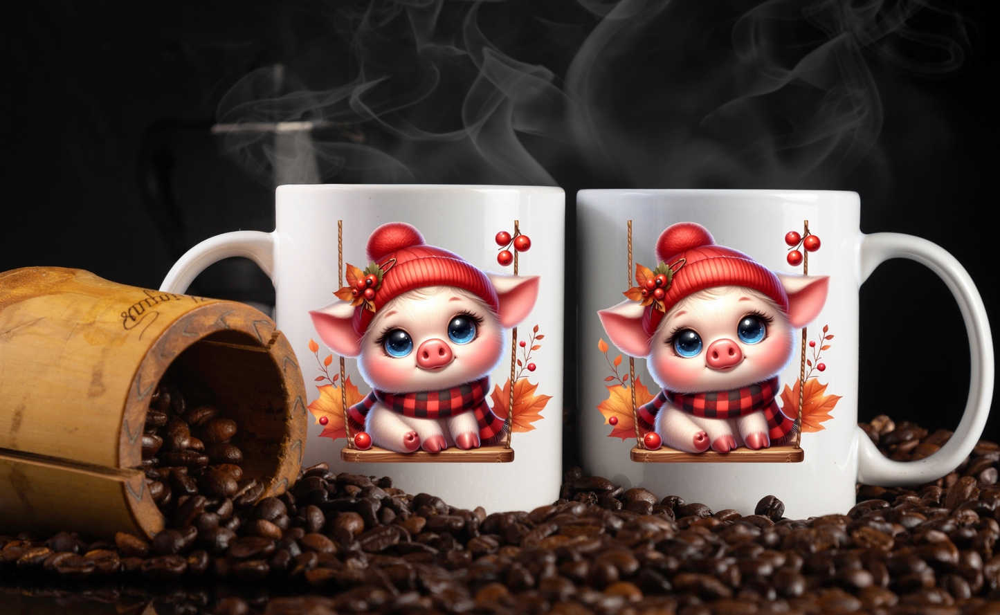 Cozy Piggy Fall Coffee Mug Collection – 11oz