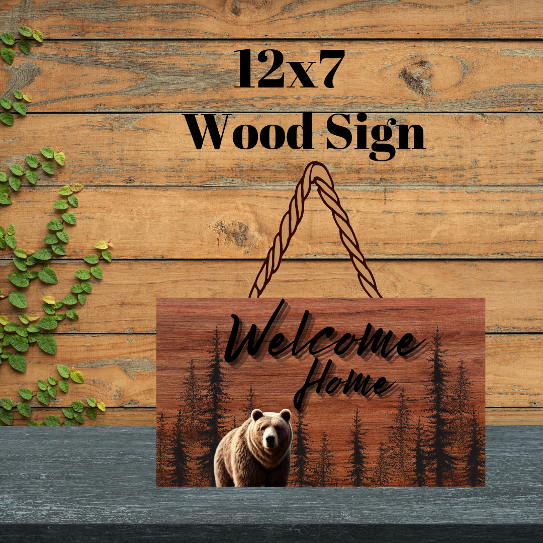 Wilderness Welcome 12x7 Wood Sign Collection
