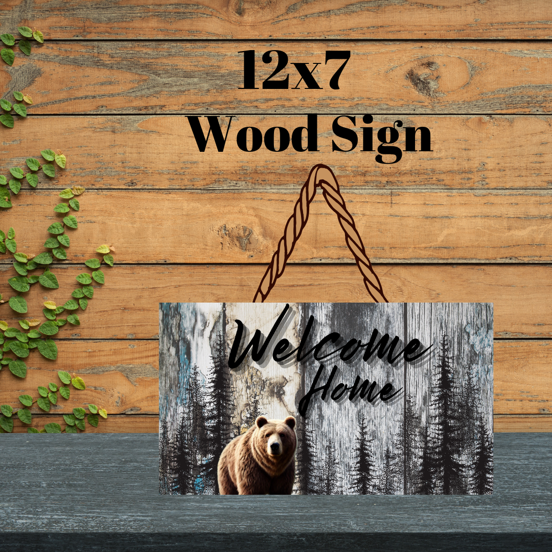 Wilderness Welcome 12x7 Wood Sign Collection