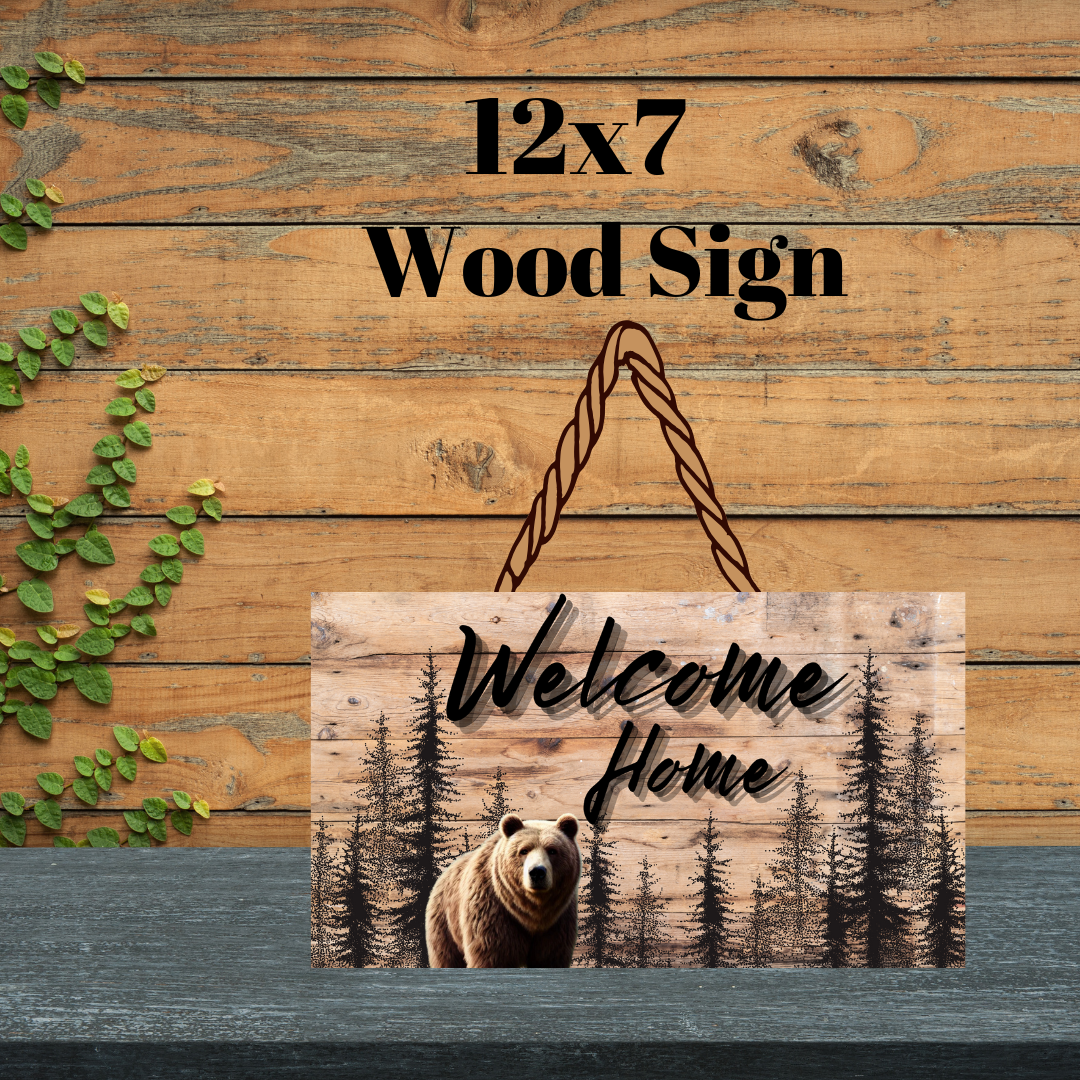 Wilderness Welcome 12x7 Wood Sign Collection
