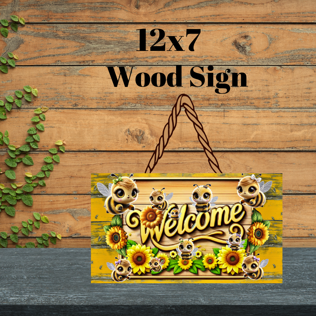đ» Buzzinâ Welcome Wood Sign Set