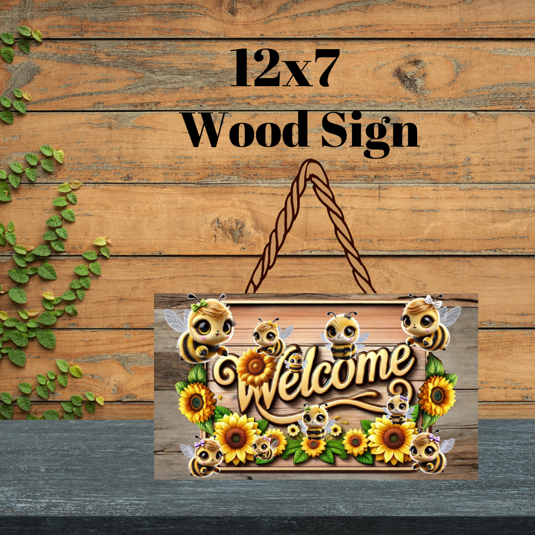 đ» Buzzinâ Welcome Wood Sign Set