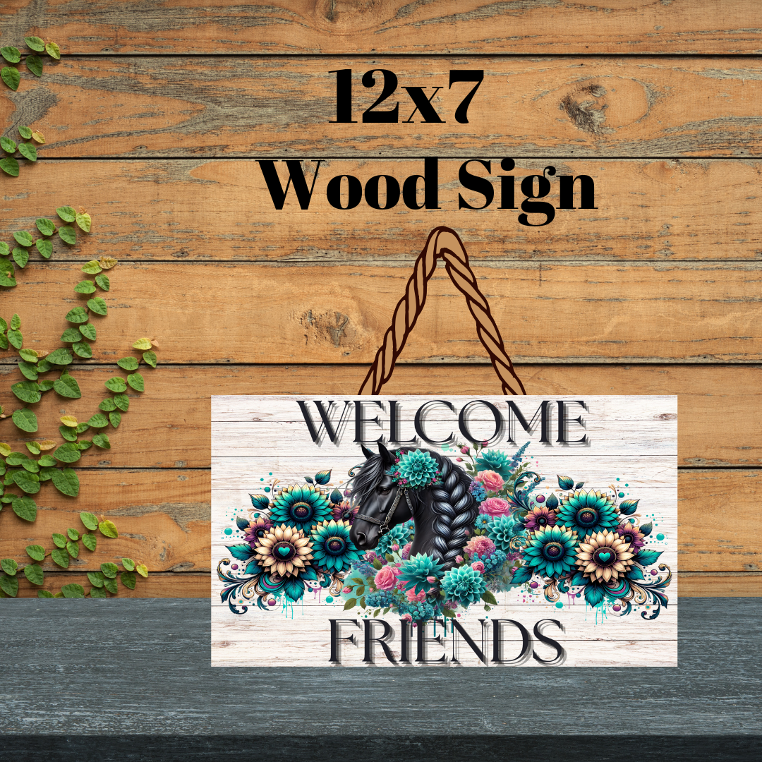 🌸 Rustic Charm Horse Welcome Sign Collection