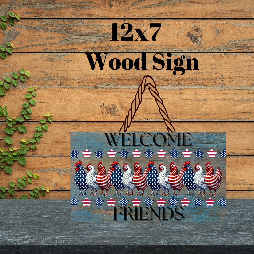 Stars, Stripes & Clucks - Welcome Sign Collection