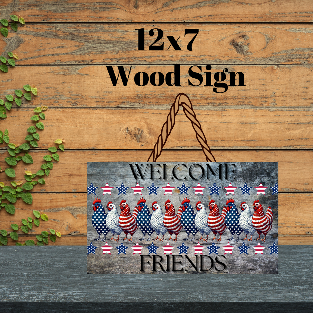 Stars, Stripes & Clucks - Welcome Sign Collection