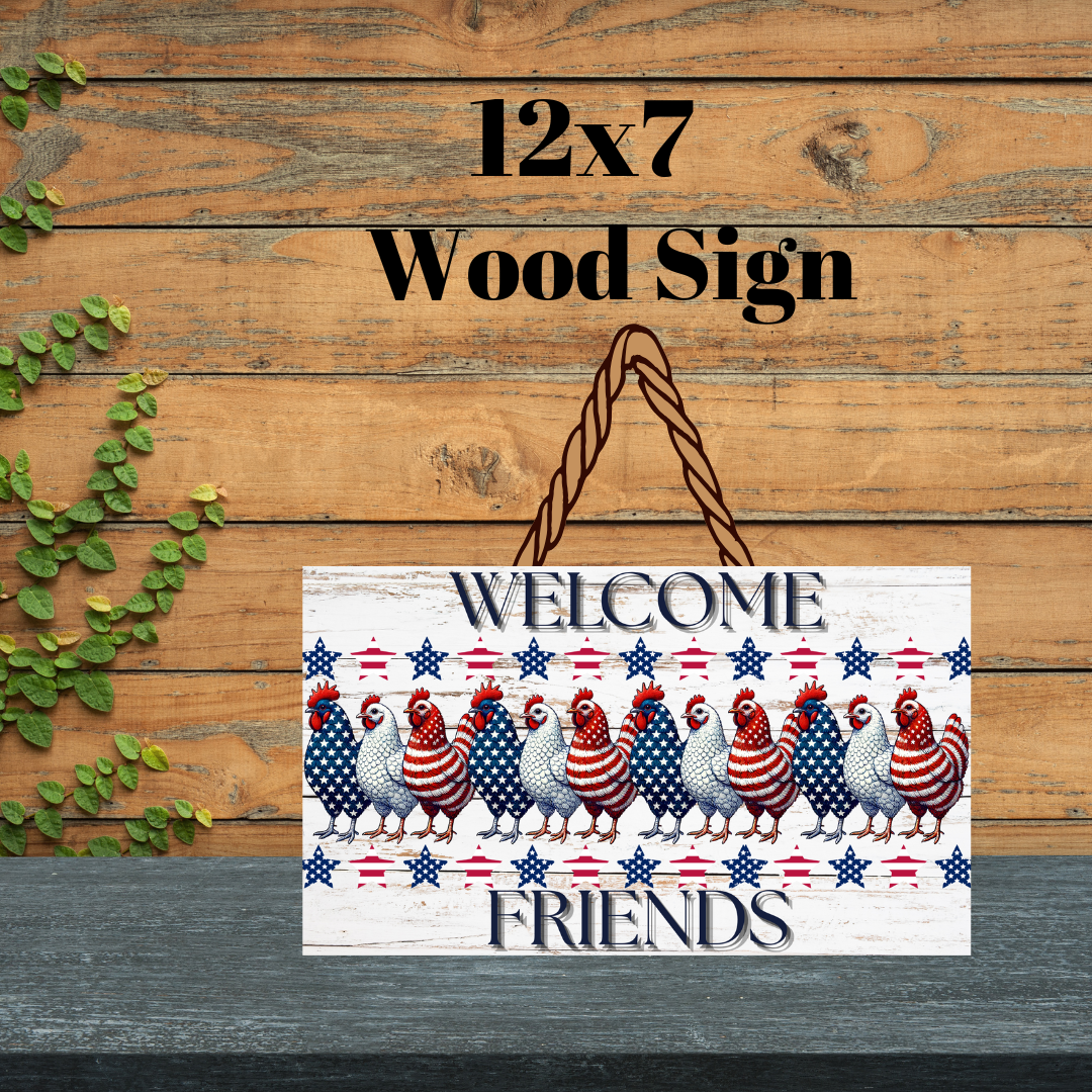 Stars, Stripes & Clucks - Welcome Sign Collection