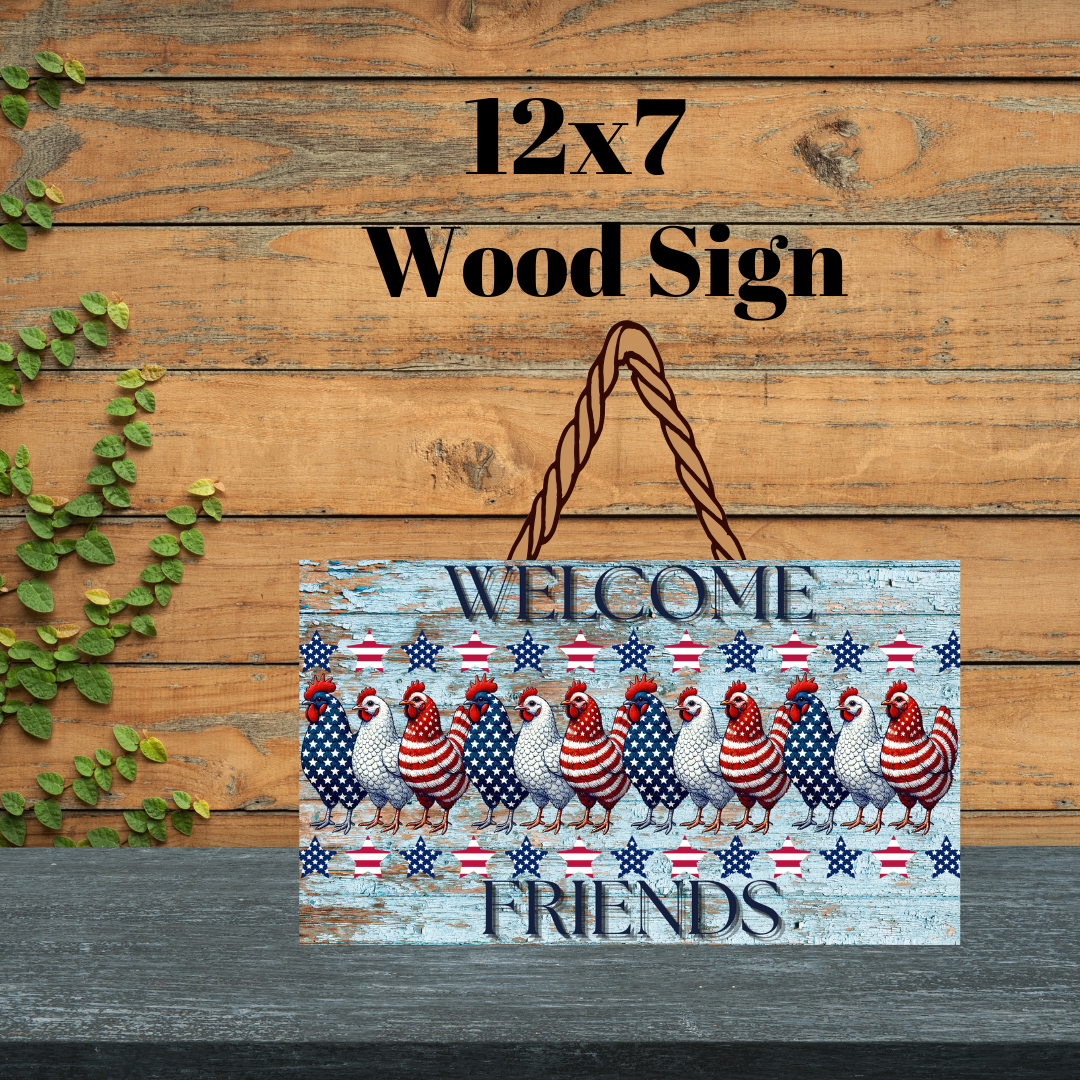 Stars, Stripes & Clucks - Welcome Sign Collection