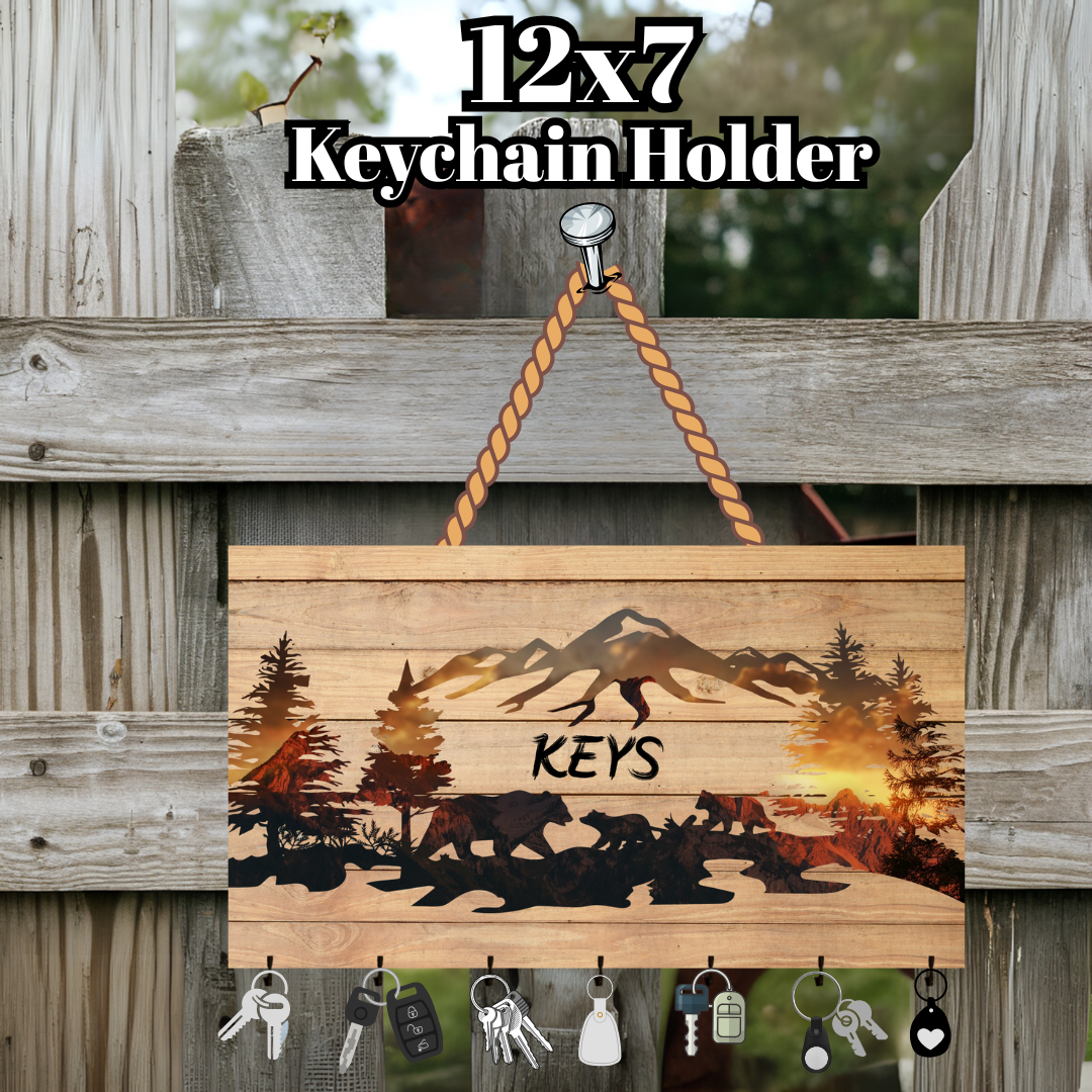 Rustic Wildscape Keychain Holder Collection