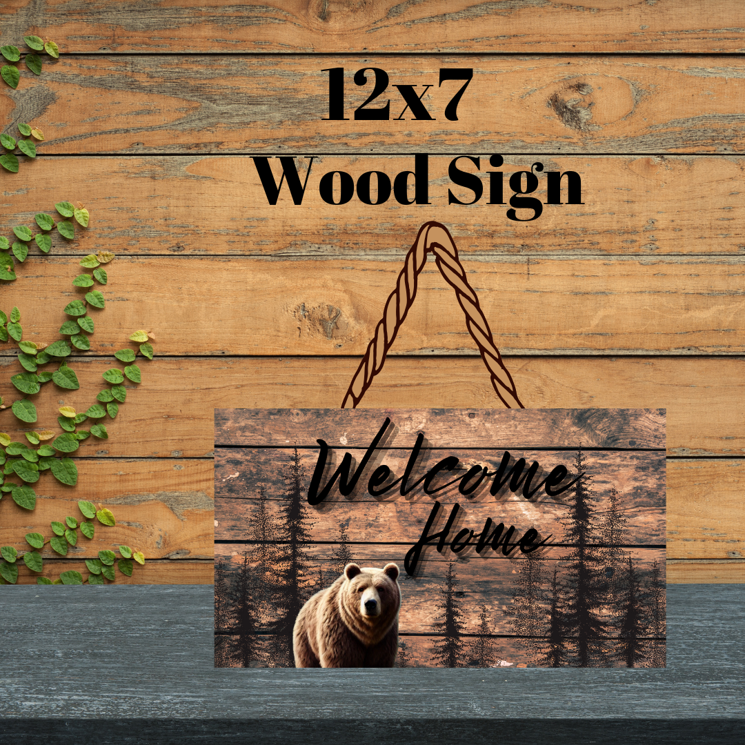 Wilderness Welcome 12x7 Wood Sign Collection
