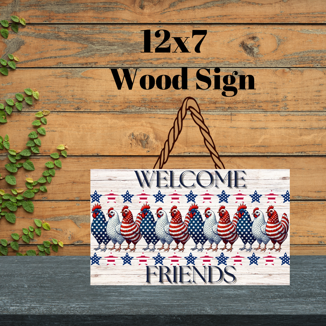 Stars, Stripes & Clucks - Welcome Sign Collection