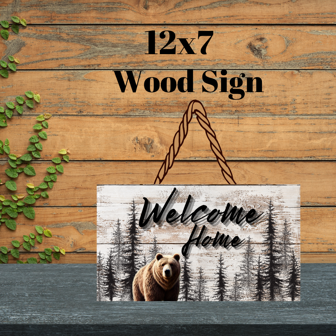 Wilderness Welcome 12x7 Wood Sign Collection