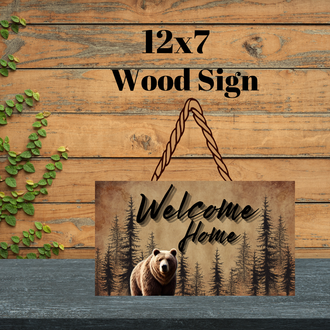 Wilderness Welcome 12x7 Wood Sign Collection