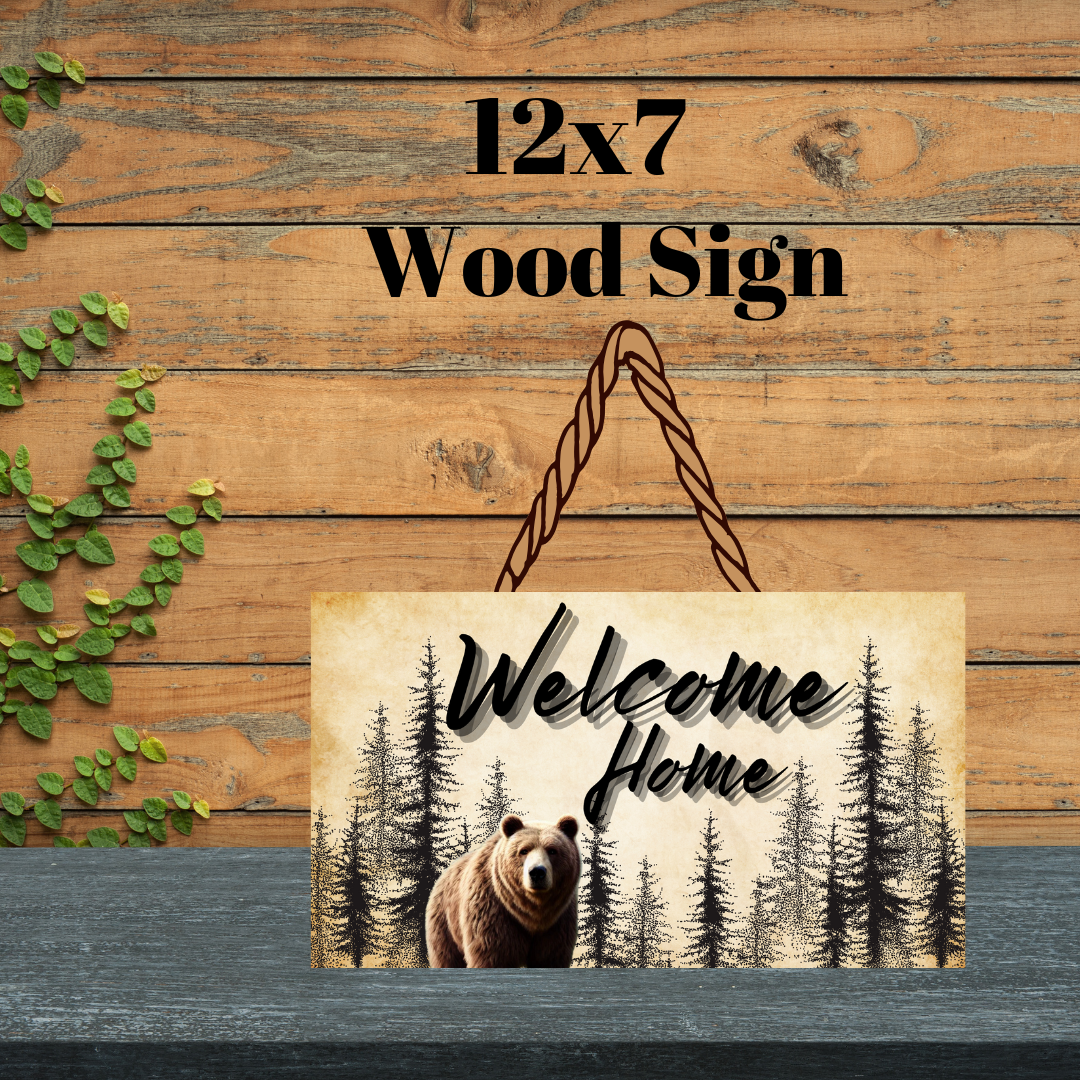 Wilderness Welcome 12x7 Wood Sign Collection