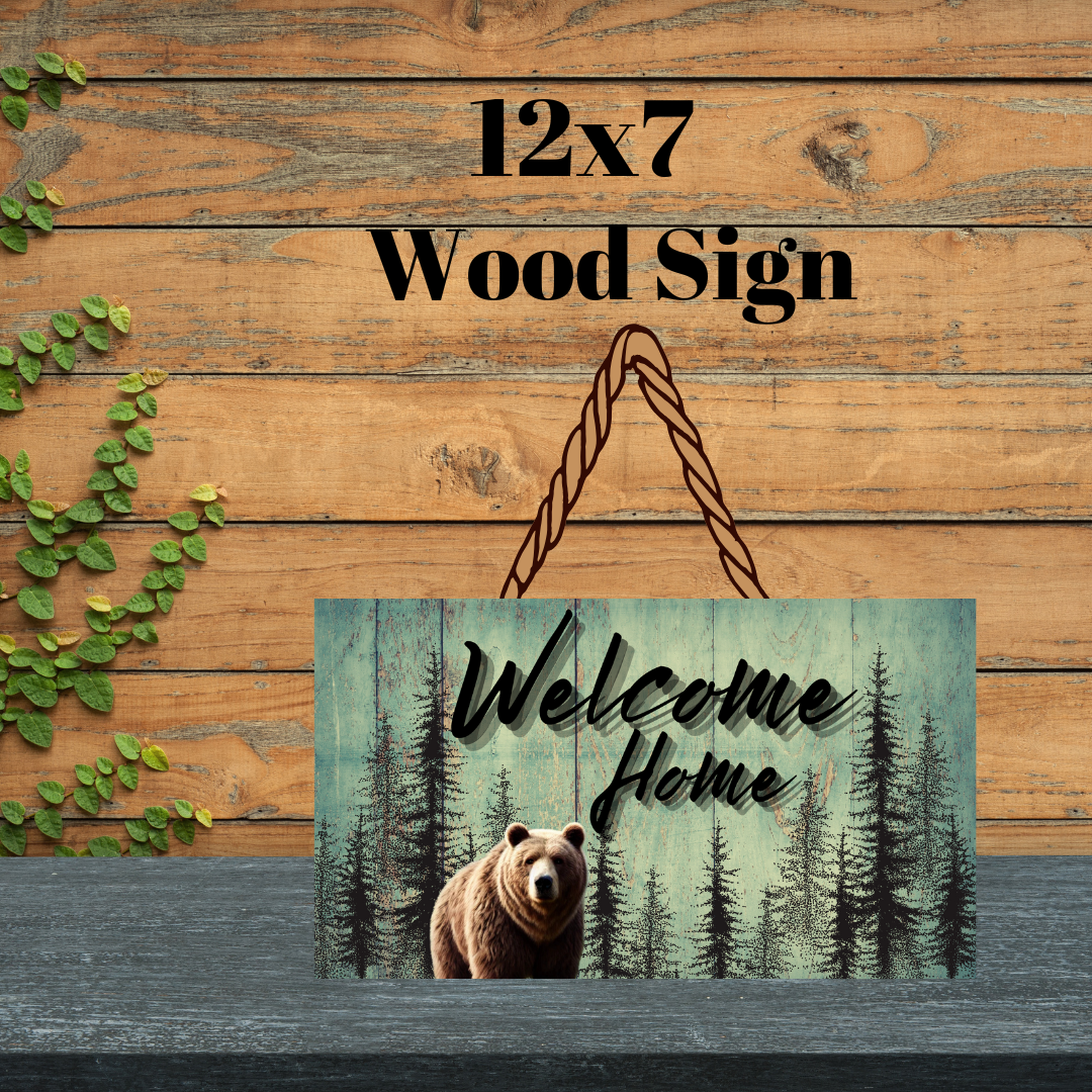 Wilderness Welcome 12x7 Wood Sign Collection