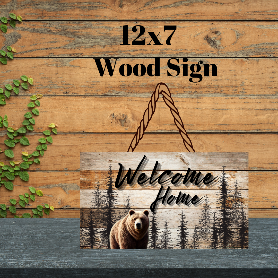 Wilderness Welcome 12x7 Wood Sign Collection