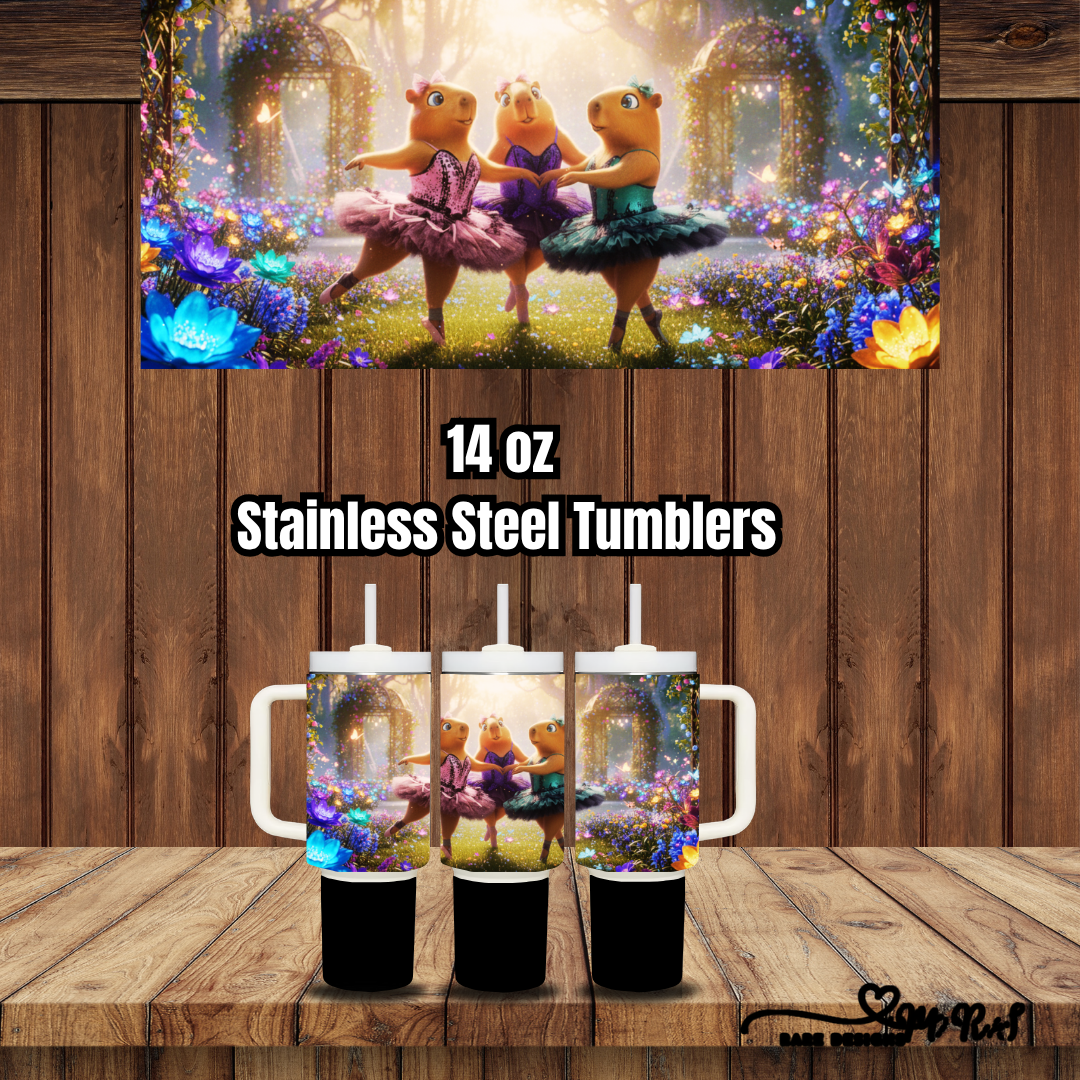 Dancing Axolotls 14oz Kids Stainless Steel Tumbler