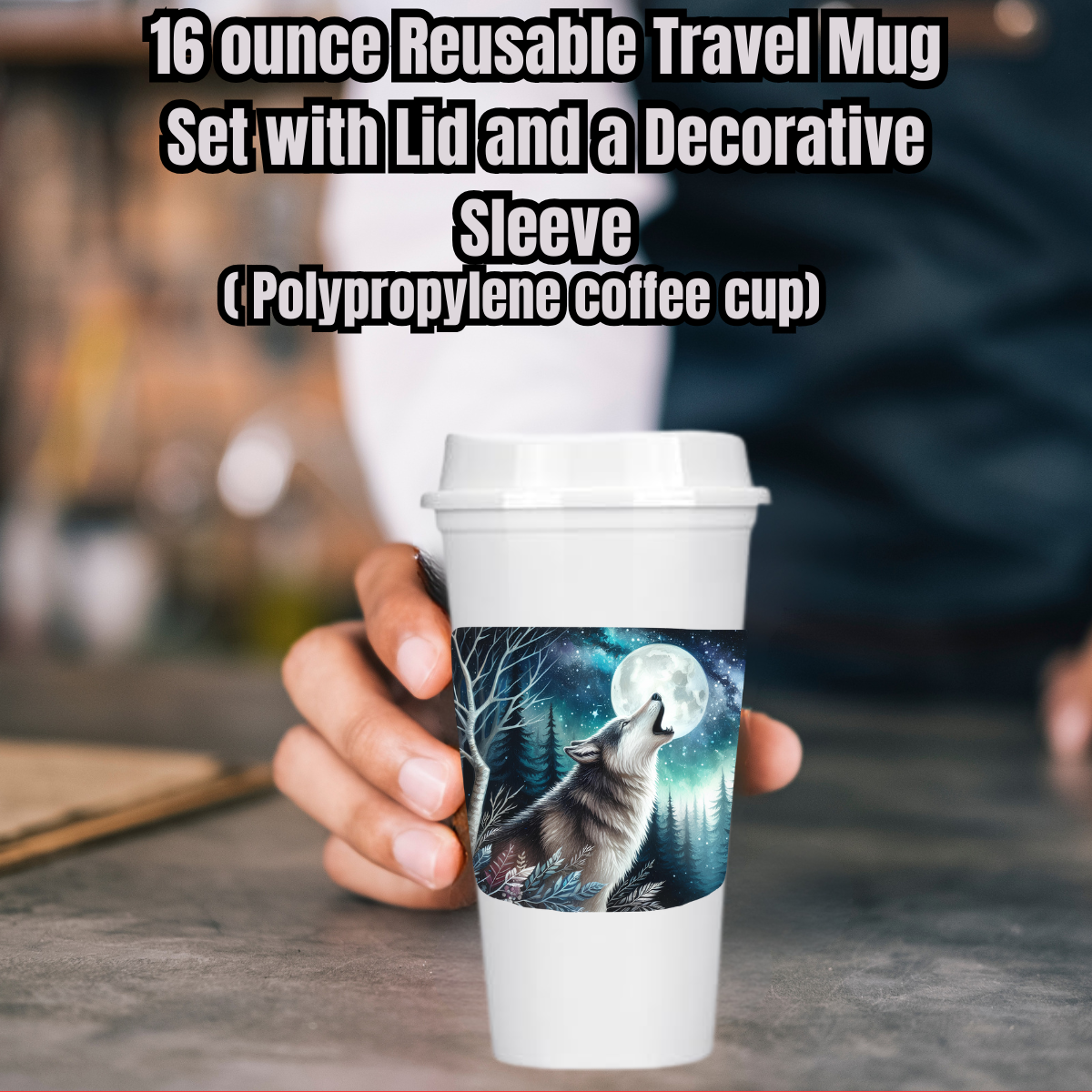 Moonlit Howl Wolf Travel Mug Collection