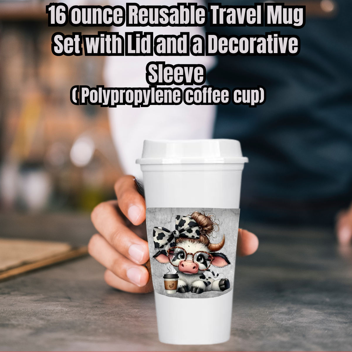 Cow Print Cutie 16oz Travel Mug Collection