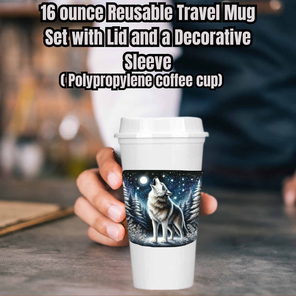 Moonlit Howl Wolf Travel Mug Collection