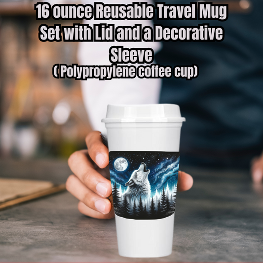 Moonlit Howl Wolf Travel Mug Collection