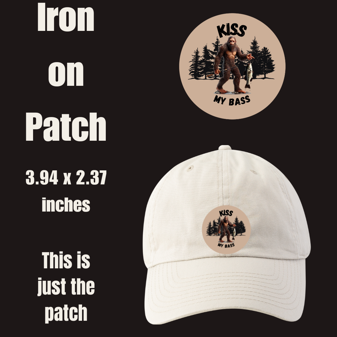 Kiss My Bass Iron-On Patch Collection – Bigfoot Edition