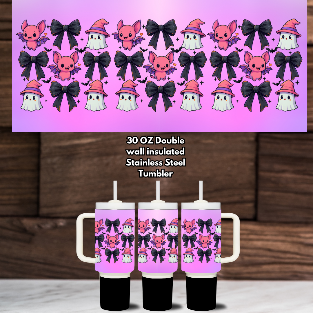Pretty Spooky Pink Halloween Tumbler Collection – 30oz Stainless Steel