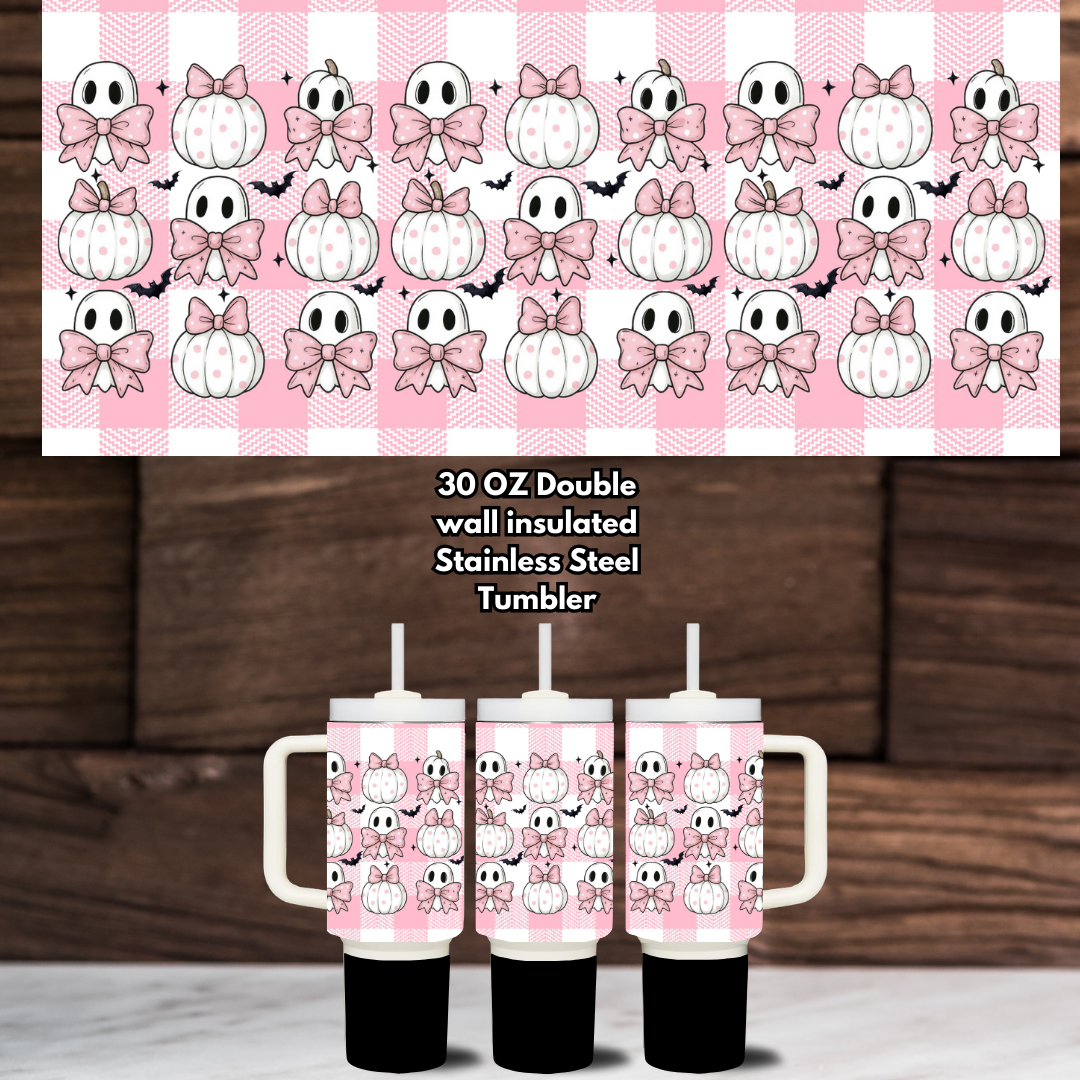 Pretty Spooky Pink Halloween Tumbler Collection – 30oz Stainless Steel