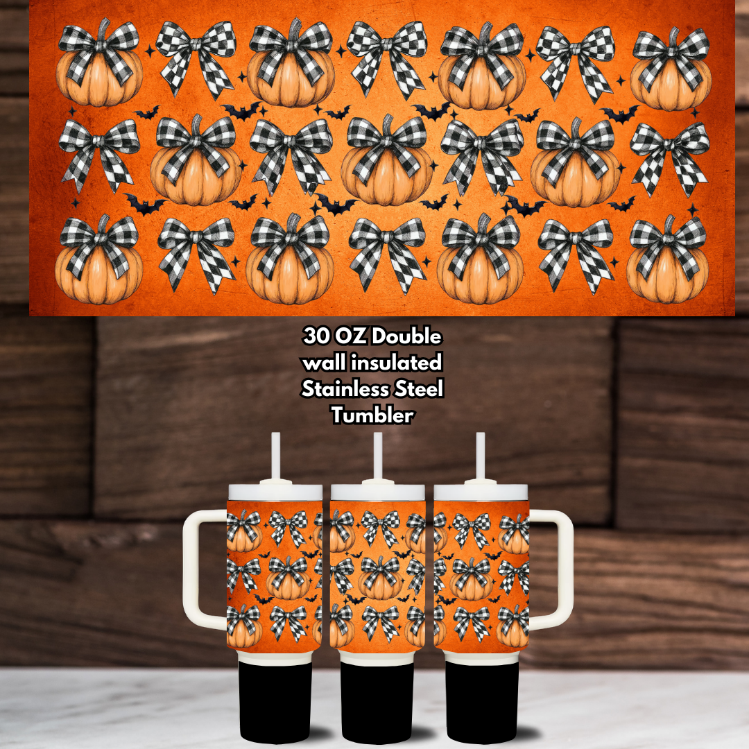 Spooky Chic Orange Halloween Tumbler Collection – 30oz Stainless Steel