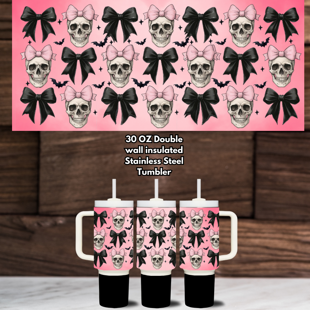 Pretty Spooky Pink Halloween Tumbler Collection – 30oz Stainless Steel