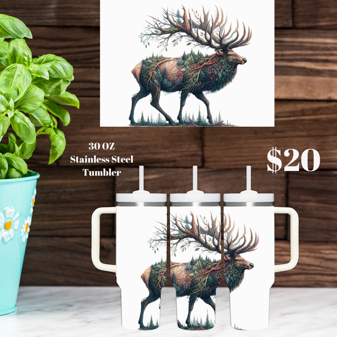 30 oz Stainless Steel Tumblers - Majestic Deer Collection