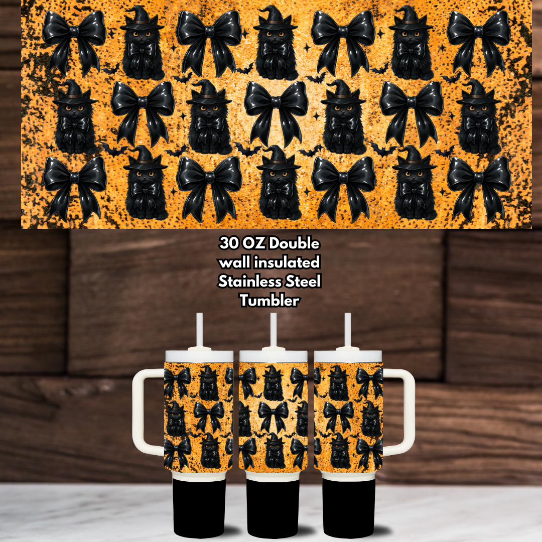 Spooky Chic Orange Halloween Tumbler Collection – 30oz Stainless Steel
