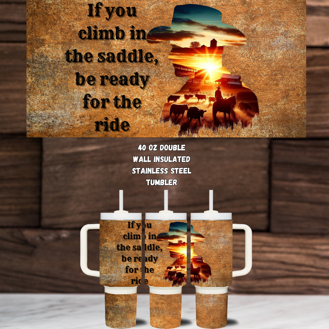 Saddle Up Sunset 40oz Tumblers