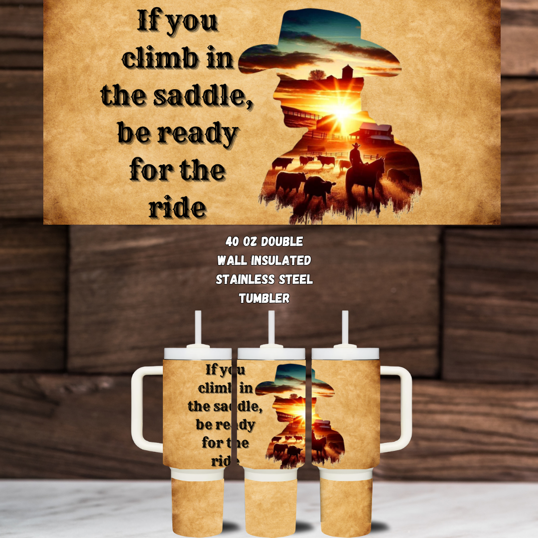 Saddle Up Sunset 40oz Tumblers