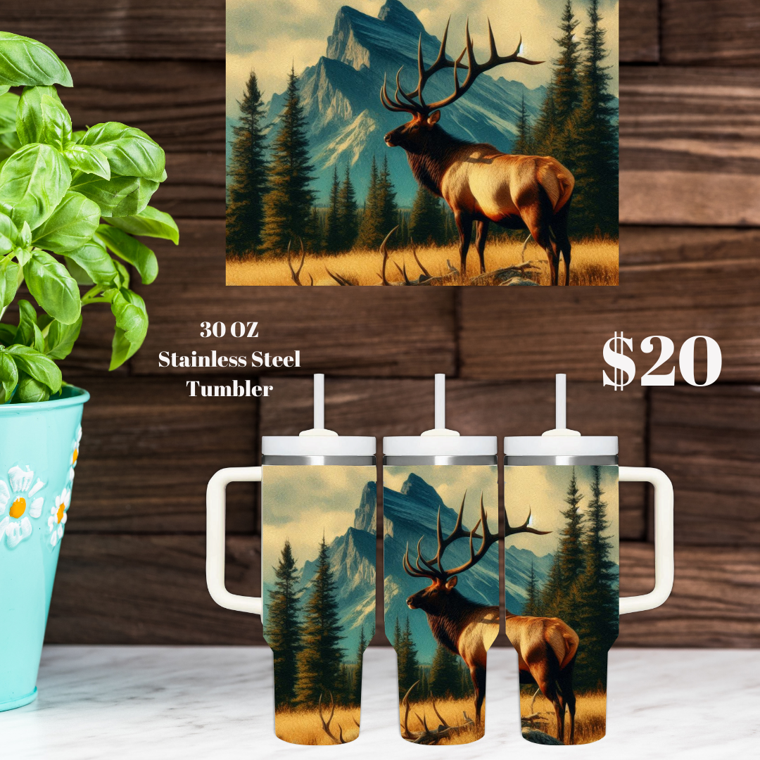 30 oz Stainless Steel Tumblers - Majestic Deer Collection