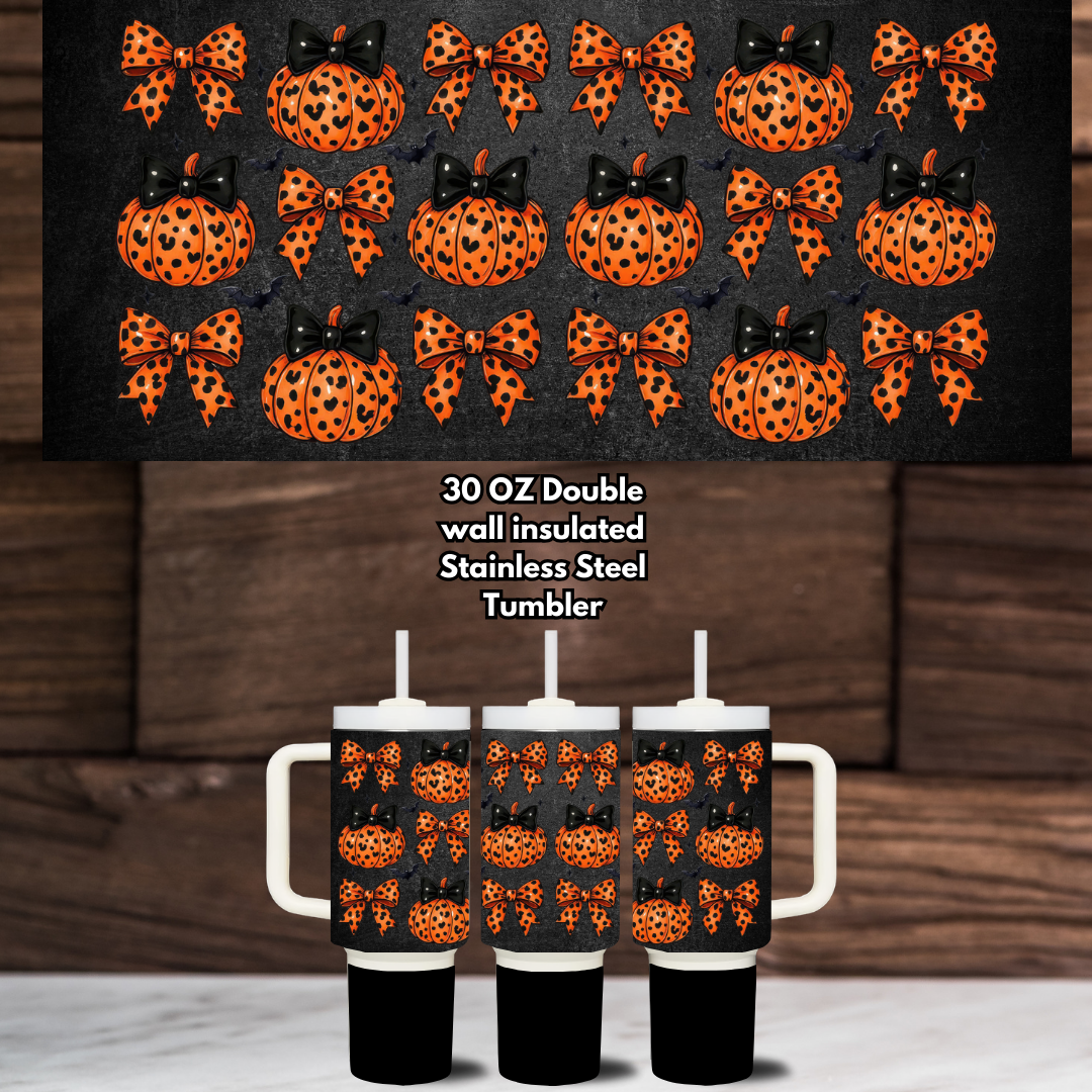 Spooky Chic Orange Halloween Tumbler Collection – 30oz Stainless Steel