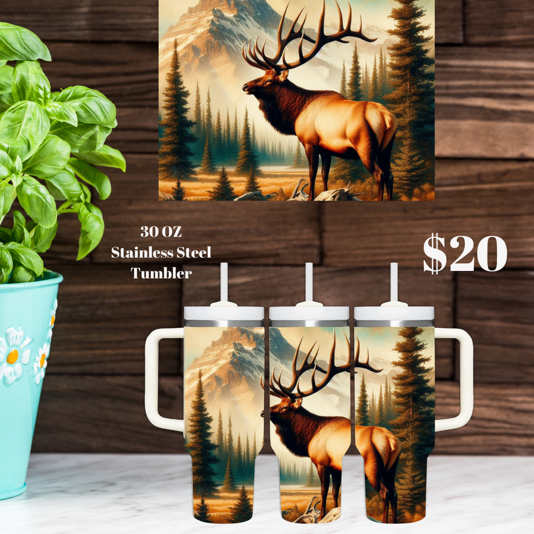 30 oz Stainless Steel Tumblers - Majestic Deer Collection