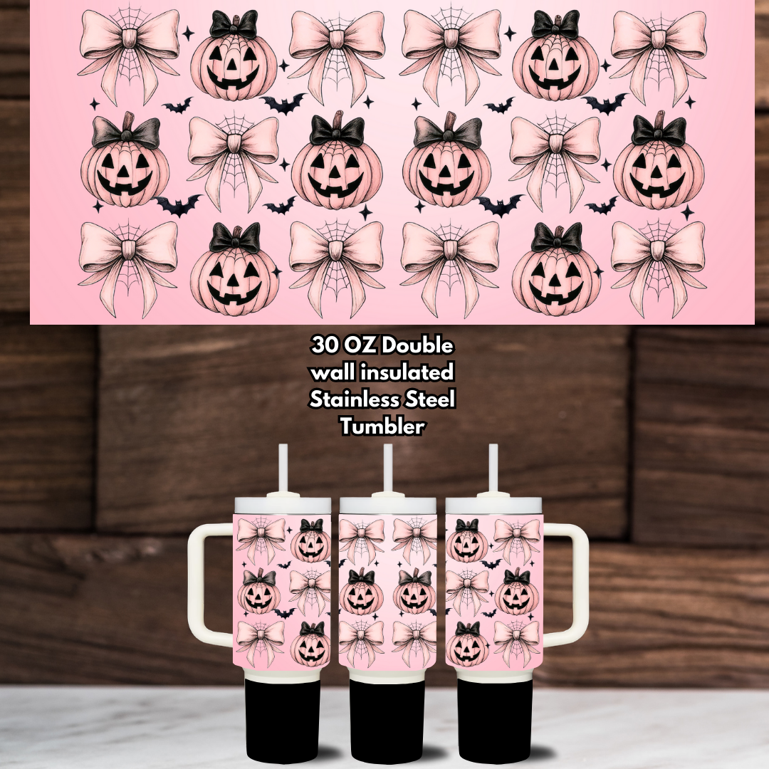 Pretty Spooky Pink Halloween Tumbler Collection – 30oz Stainless Steel