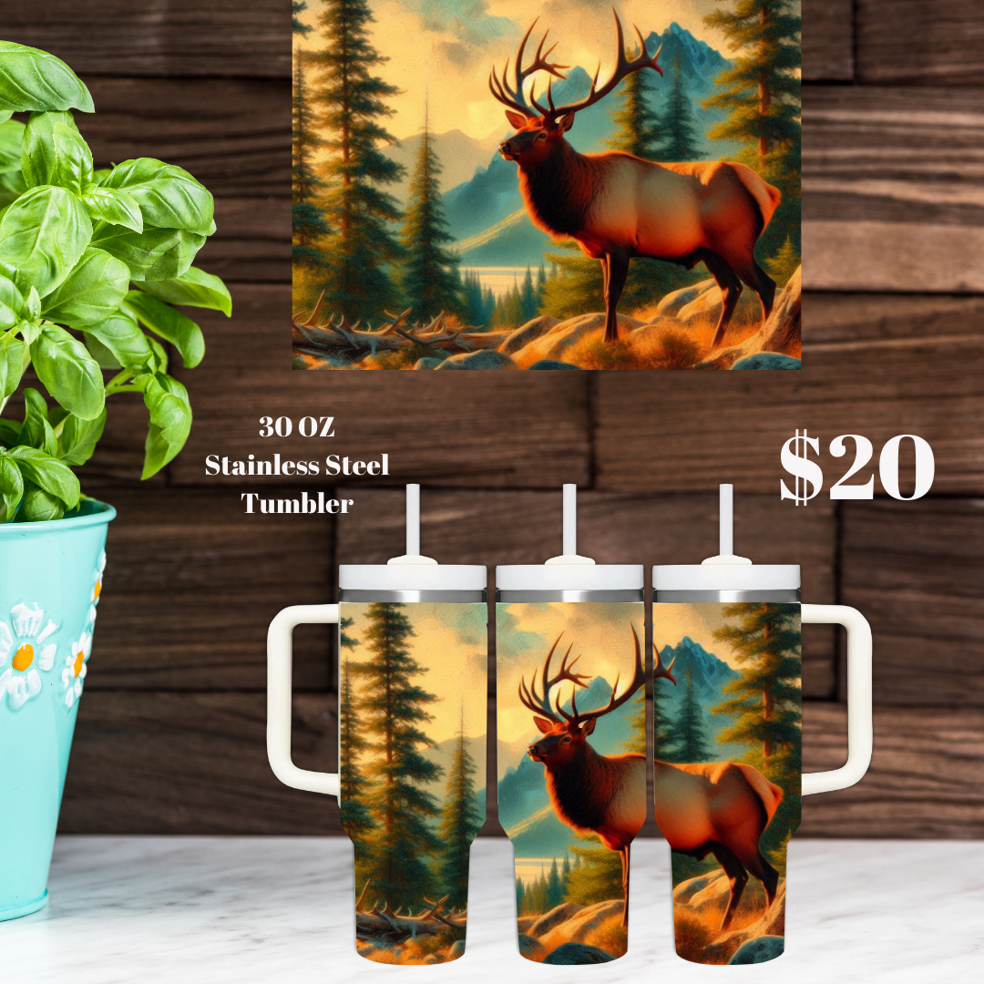 30 oz Stainless Steel Tumblers - Majestic Deer Collection
