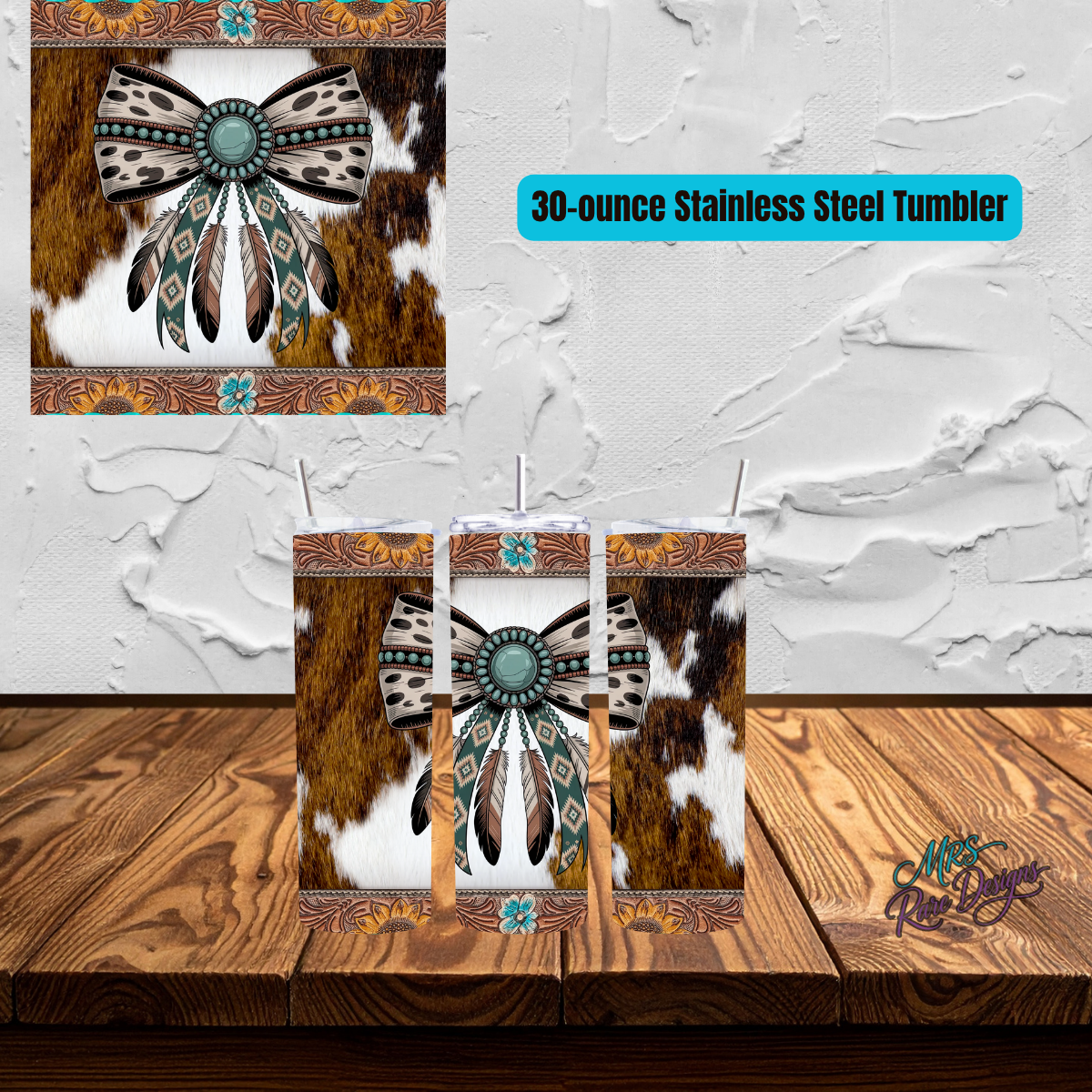 The Grande Prairie Trio — 30-oz Western Boho Tumbler Collection