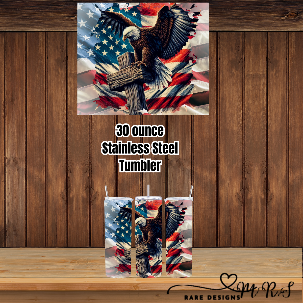Patriotic Eagle 30oz Stainless Steel Tumbler