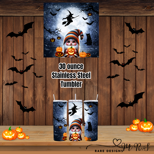 Moonlit Gnome Lantern — 30oz Stainless Steel Tumbler